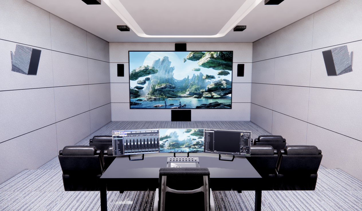 電視臺(tái)全景聲LED直視顯示審片室（40-80m2）